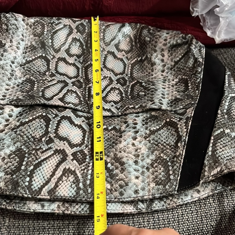 Aimee Kestenberg large hobo, leather snake print with black suede inserts - Picture 11 of 12